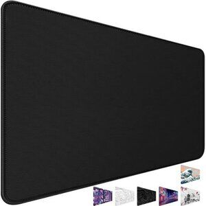 Large extended gaming mouse pad desk mat keyboard computer office non slip black